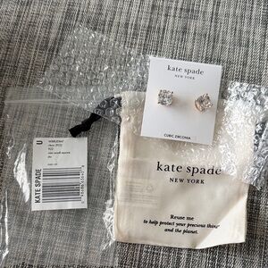 Kate Spade Gold and Silver Cubic Zirconia Earrings new!